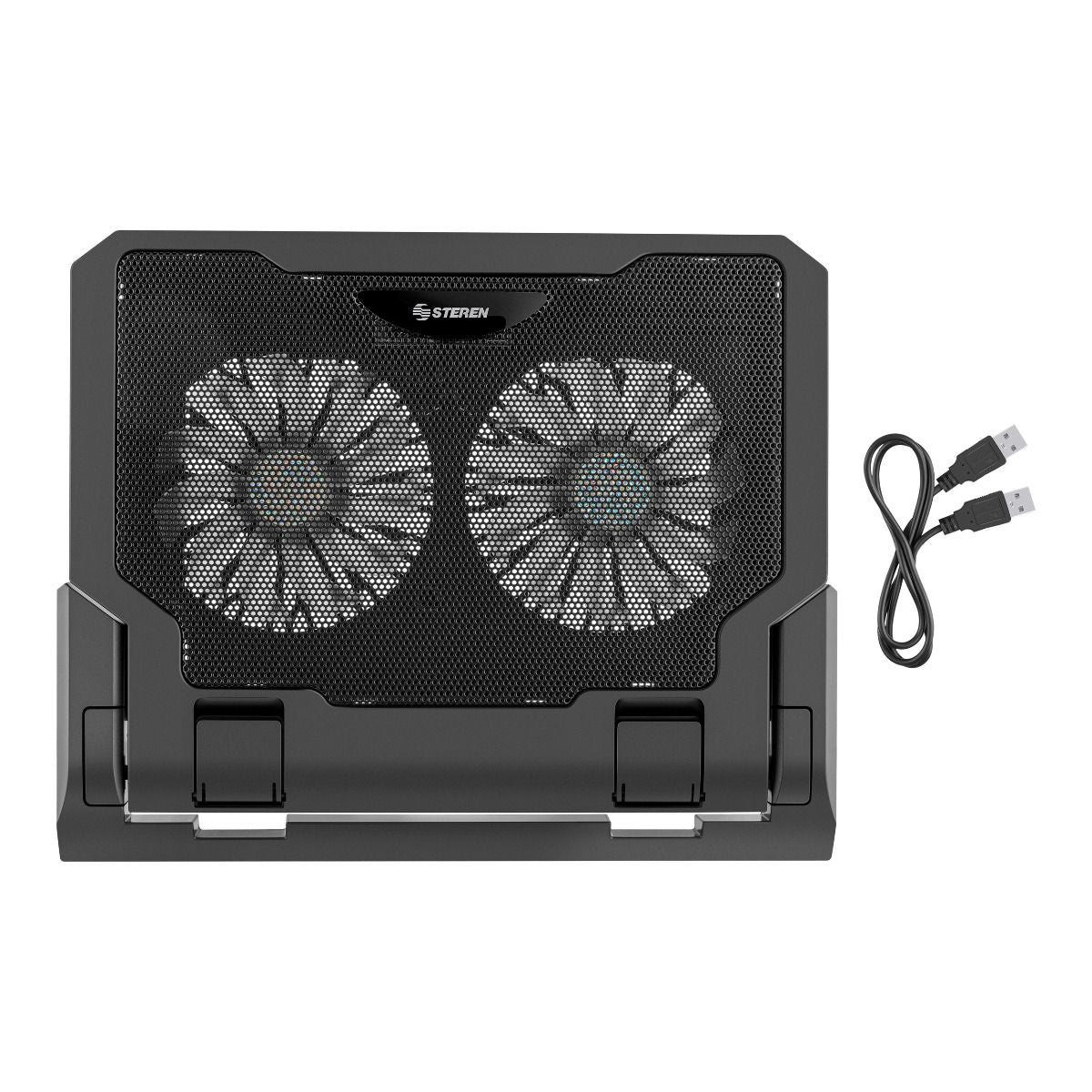 Steren COM-098 enfriador para laptop 43.2 cm (17") 2000 RPM, 2 pieza(s), 1500 RPM, 1500 RPM