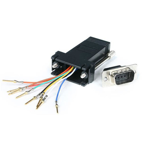 StarTech.com Adaptador Conversor Modular Serie de DB9 a RJ45 - Macho a Hembra Cambiadores de género para cables DB-9 RJ-