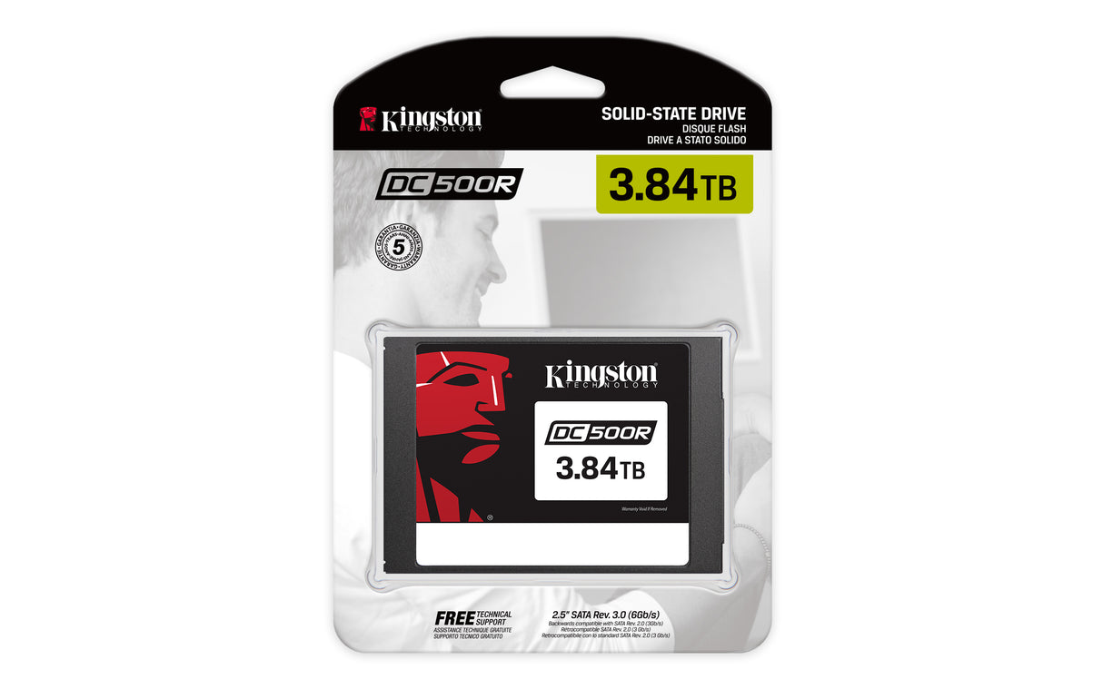Kingston Technology DC500 3.84 TB 2.5" Serial ATA III 3D TLC, 555 MB/s, 6 Gbit/s