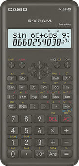 Casio FX-82MS-2 calculadora Bolsillo Calculadora científica Negro, 10 dígitos, 2 líneas, Batería