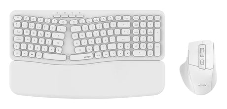 Acteck Creator Ultra Confort MK650 teclado Ratón incluido Hogar / Oficina RF inalámbrico QWERTY Español Blanco