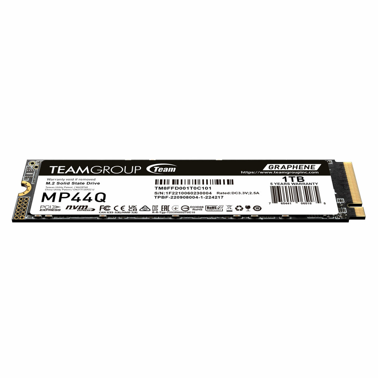 Team Group MP44Q 4 TB M.2 PCI Express 4.0 NVMe QLC 3D NAND, TM8FFD004T0C101