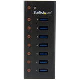 StarTech.com Concentrador USB 3.0 de 7 Puertos con Caja de Metal - 5Gbps - Hub de Sobremesa o Montaje en Pared Hubs de i