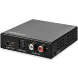 StarTech.com Extractor de Audio HDMI con Soporte para 4K de 60Hz convertidores de señal de vídeo Negro 4096 x 2160 Pixeles 60 Hz 5.1 canales