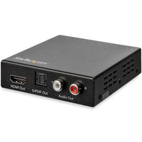 StarTech.com Extractor de Audio HDMI con Soporte para 4K de 60Hz convertidores de señal de vídeo Negro 4096 x 2160 Pixeles 60 Hz 5.1 canales