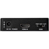 StarTech.com Extractor de Audio HDMI con Soporte para 4K de 60Hz convertidores de señal de vídeo Negro 4096 x 2160 Pixeles 60 Hz 5.1 canales