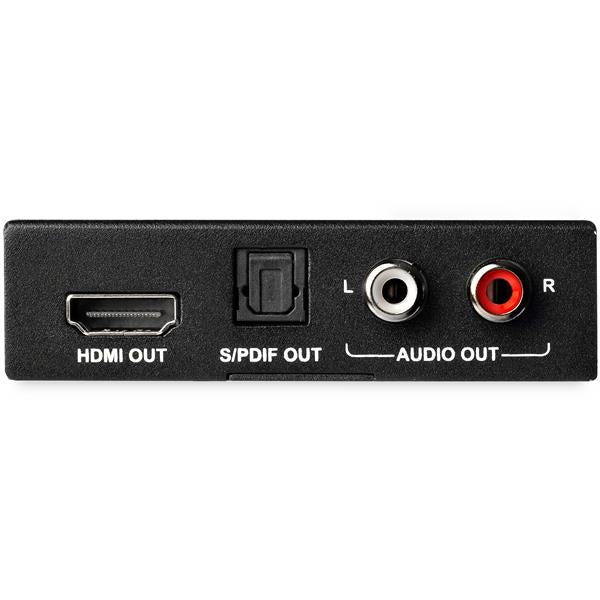 StarTech.com Extractor de Audio HDMI con Soporte para 4K de 60Hz convertidores de señal de vídeo Negro 4096 x 2160 Pixeles 60 Hz 5.1 canales
