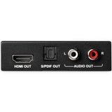 StarTech.com Extractor de Audio HDMI con Soporte para 4K de 60Hz convertidores de señal de vídeo Negro 4096 x 2160 Pixeles 60 Hz 5.1 canales