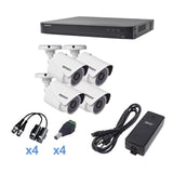 Epcom KEVTX8T4BW kit de videovigilancia Alámbrico 4 canales