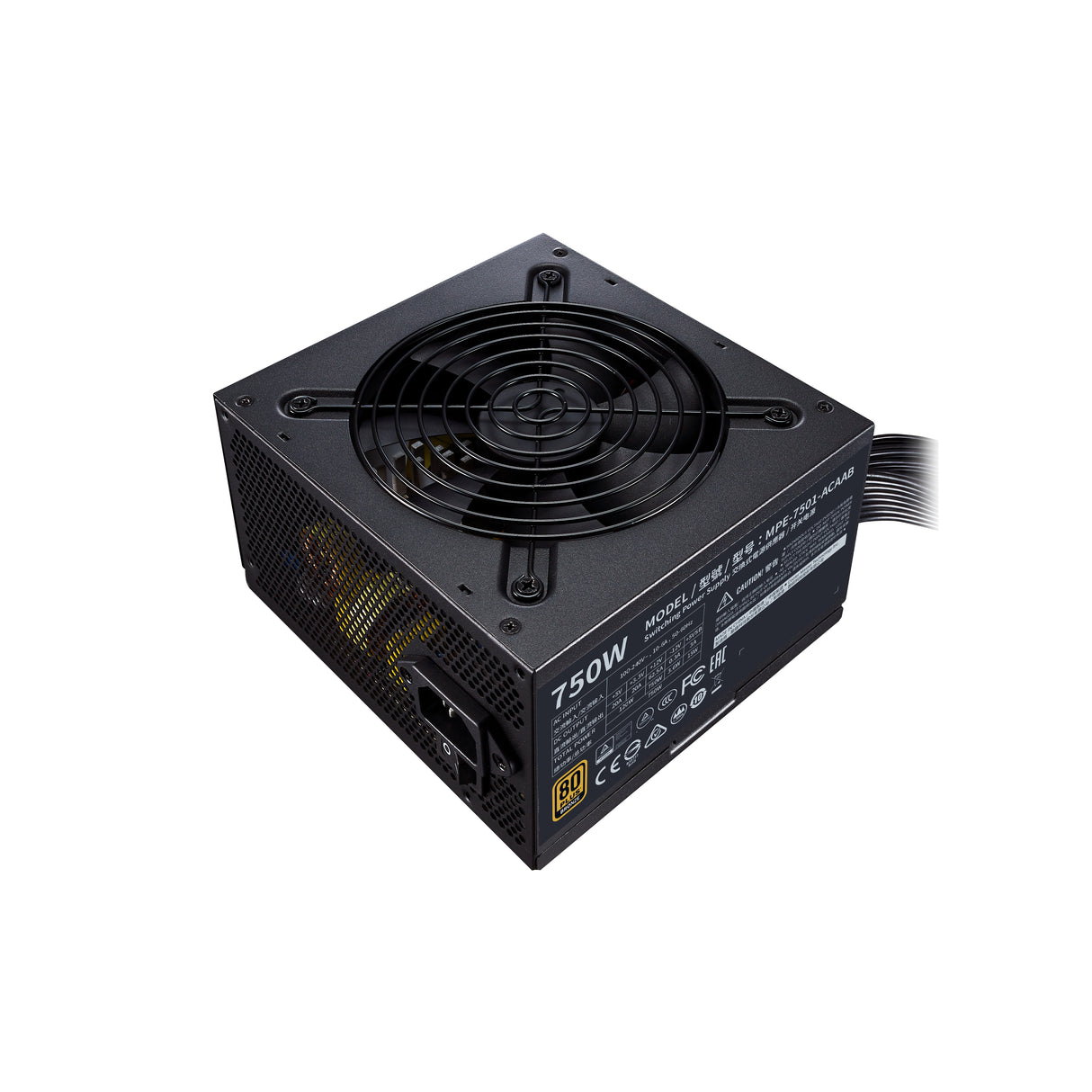 Cooler Master MWE 750 Bronze V2 unidad de fuente de alimentación 750 W 20+4 pin ATX ATX Negro, 100 - 240 V, Activo, 120 