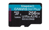 Kingston Technology Canvas Go! Plus Tarjeta microSDXC Canvas Go Plus 170R A2 U3 V30 de 256 GB con ADP Memoria Flash 256 
