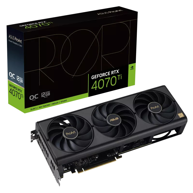 ASUS PROART-RTX4070TI-O12G tarjetas gráficas Si 7680 NVIDIA GeForce RTX 4070 Ti