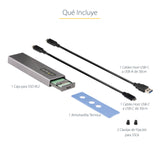 StarTech.com Caja Externa de Aluninio USB-C 10Gbps a NVMe M.2 o SSD M.2 SATA - Sin Herramientas para SSD M.2 NGFF PCIe/S
