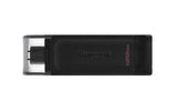 Kingston Technology 128GB USB-C 3.2 Gen 1 DataTraveler 70 Memoria Flash 128 GB USB Tipo C 3.2 Gen 1 (3.1 Gen 1) Tapa