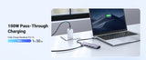 Ugreen 15596 base para portátil y replicador de puertos Alámbrico USB 3.2 Gen 1 (3.1 Gen 1) Type-A + Type-C Aluminio