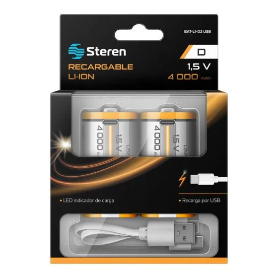 Steren BAT-LI-C2 USB pila doméstica Batería recargable Ión de litio