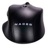 Naceb Technology Na-0139 ratón Diestro RF inalámbrico 1600 DPI, Negro, Na-0139N