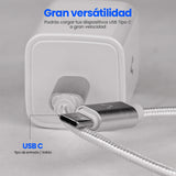 Vorago CAB-124-WH cable de transmisión Blanco 1 m USB C