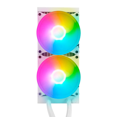 ENFRIAMIENTO LIQUIDO GAME FACTOR 2x120RGB 250W 70 CFM BLANCO LQG601 WH