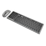 Combo Inalambrico Recargable 2 en 1 Stylos Teclado 96% Membrana 96 teclas Conexion USB Nano 2.4Ghz + Mouse 1,600 Dpi 5 B