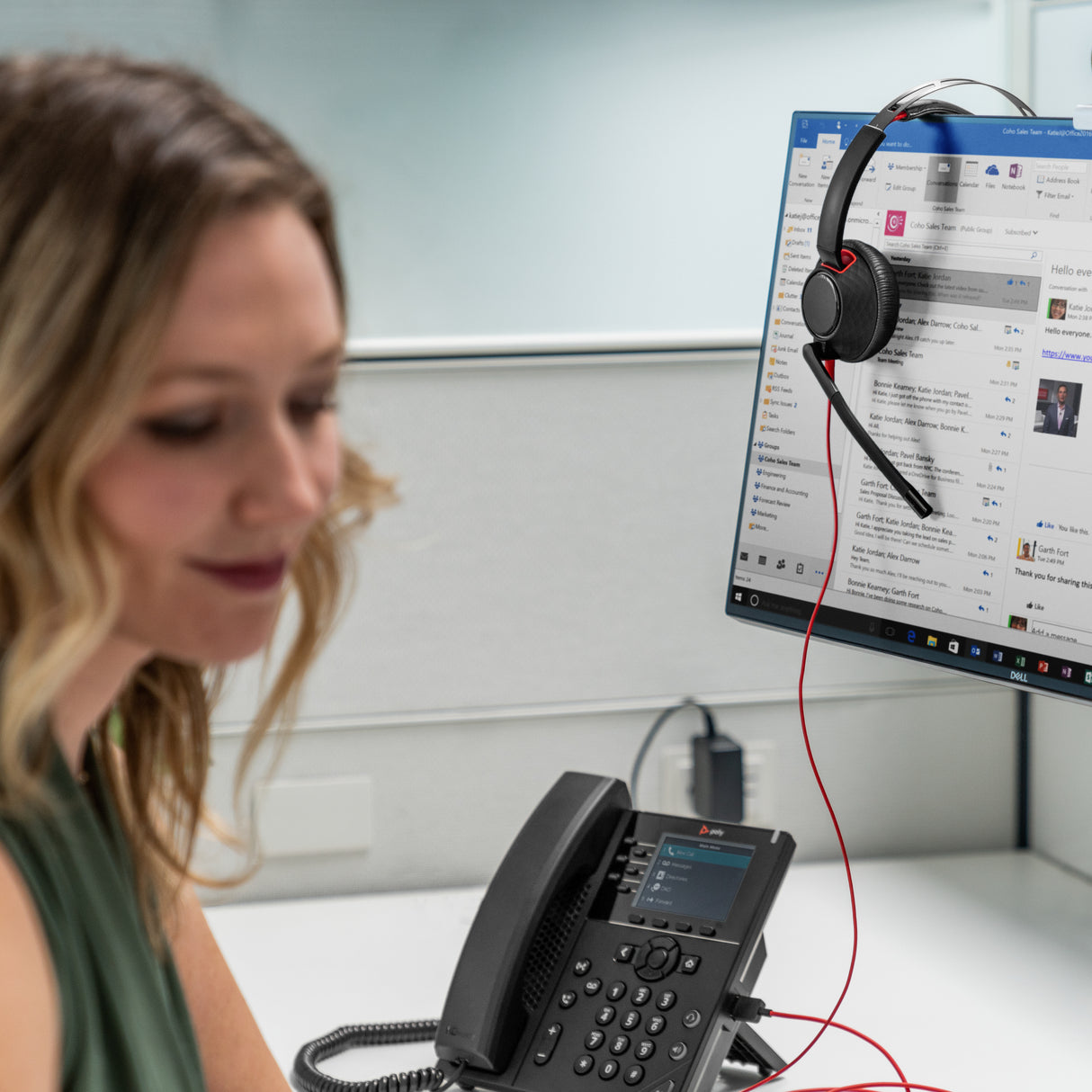 HP Poly Auriculares Poly Blackwire 5210 monaural USB-C + conector de 3,5 mm + adaptador USB-C/A Auriculares y Cascos Aur