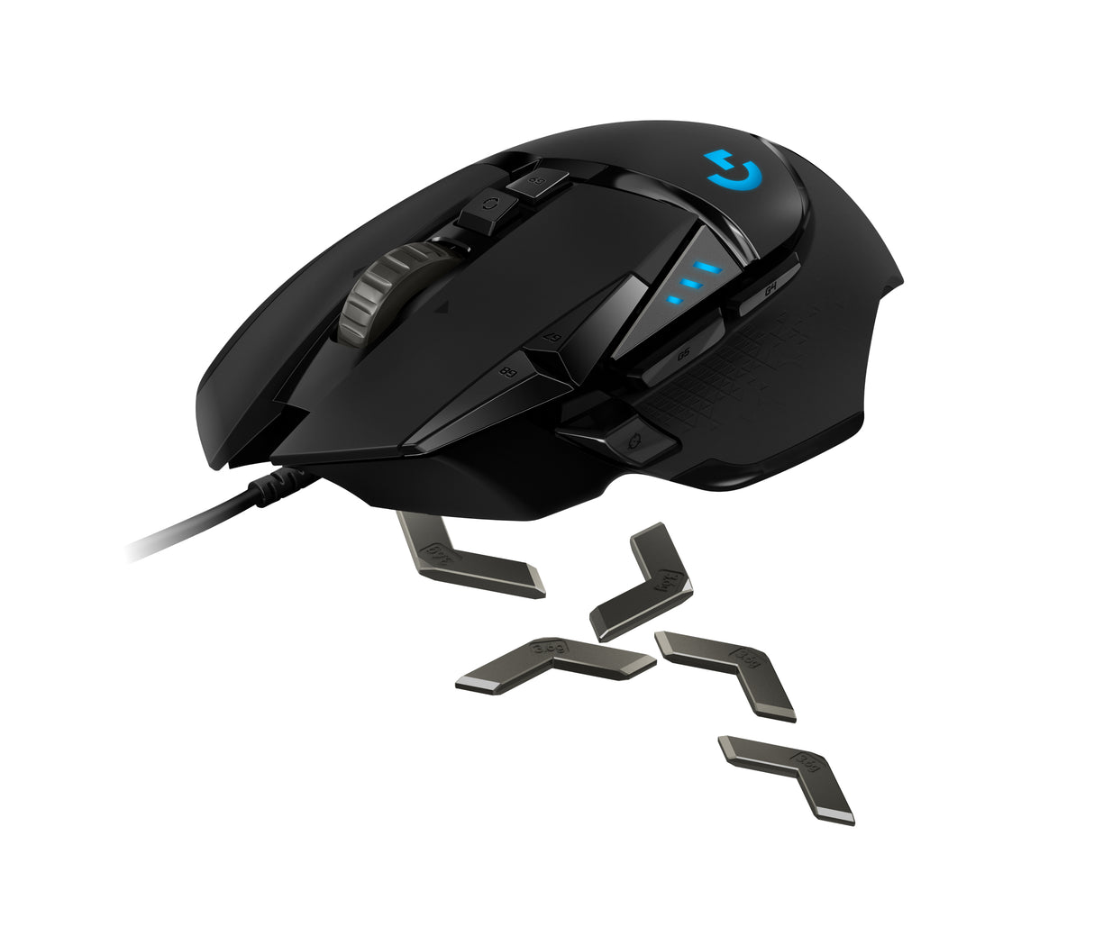 MOUSE LOGITECH G502 HERO USB 25,600DPI RGB LIGHTSYNC BLACK(910-005550)