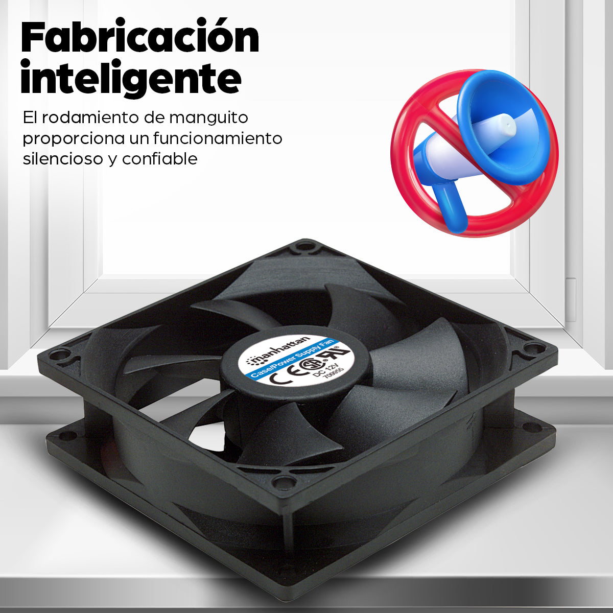 Manhattan 700955 sistemas de refrigeración para ordenadores Carcasa del ordenador Ventilador 8 mm 29 dB