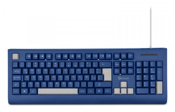Getttech GGK-ESMWR-02-BL teclado Universal USB Azul, Tamaño completo (100%), Alámbrico