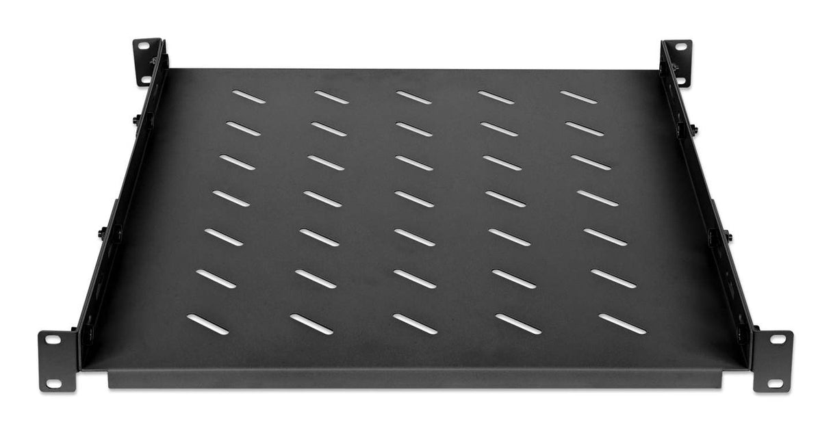 Intellinet Étagère fixe réglable 19", 1U, profondeur 550 mm, rails réglables de 550 à 750 mm, charge max. 20 kg, no