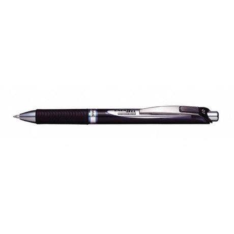 Pentel EnerGel Medio Bolígrafo de punta retráctil con pulsador Negro 1 pieza(s)