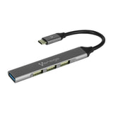 CONCENTRADOR HUB VORAGO HU-200 4 PUERTOS USB SLIM TIPO C