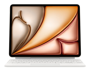 Apple Magic Keyboard QWERTY Noruego Blanco, Trackpad, Interruptor de llave de tijera, iPad Air 13" (M3) iPad Air 13" (M2