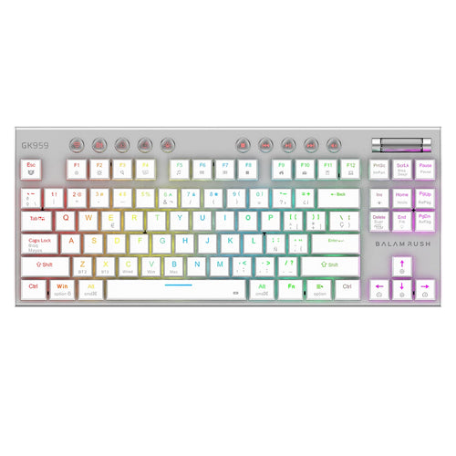 Teclado Gaming Balam Rush GK959, Retroiluminación RGB, 104 Teclas, Anti-Ghosting, Cable Trenzado, Negro