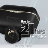 AUDÍFONOS VORAGO PREMIUM ESB-600-ANC NOISE CANCELLING TWS IPX5 21 HRS MÚSICA