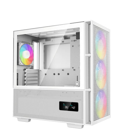 DeepCool CH560 DIGITAL WH carcasas ordenador ABS, Acero, Vidrio templado Midi Tower PC Blanco