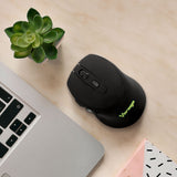Vorago MO-306 ratón Oficina Diestro RF inalámbrico Óptico 2400 DPI, Negro
