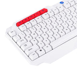 TechZone NS-GC02 teclado Ratón incluido Juego USB QWERTY Rojo, Blanco, Tamaño completo (100%), Alámbrico