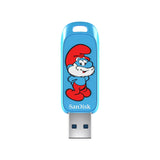 SanDisk Smurfs unidad flash USB 128 GB USB tipo A 3.2 Gen 1 (3.1 Gen 1) Azul, 130 MB/s, Sin tapa