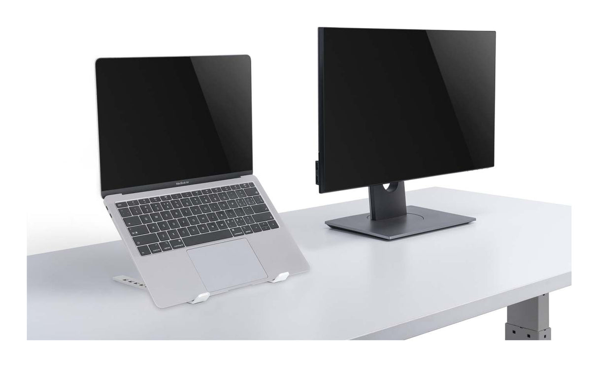 Manhattan 462600 Laptop Soporte para ordenador portátil Aluminio Aluminio, Silicona, Acero 39,6 cm (15.6")