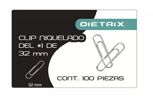 Clip niquelado Dietrix  No.1  32 milimet