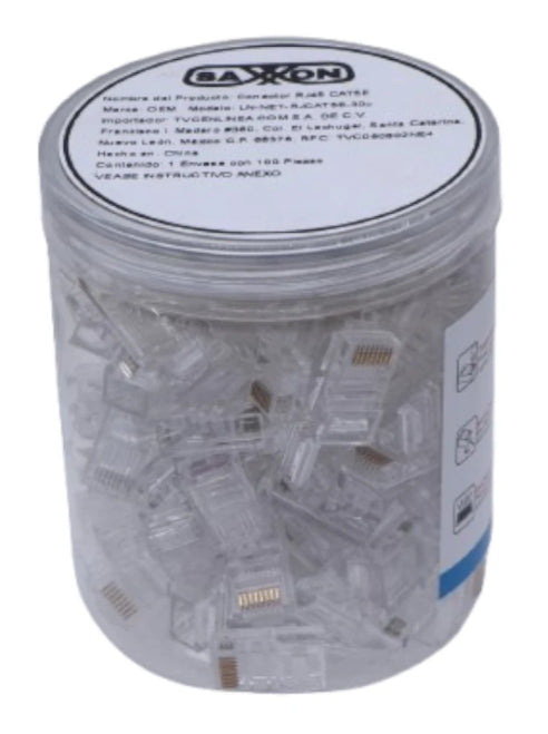 Saxxon LN-NET-RJCAT6-30u RJ-45 Transparente