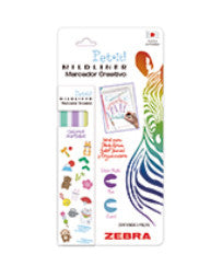 Zebra 400PSTMDB003 marcadores 3 pieza(s) Punta fina Colores surtidos Plástico