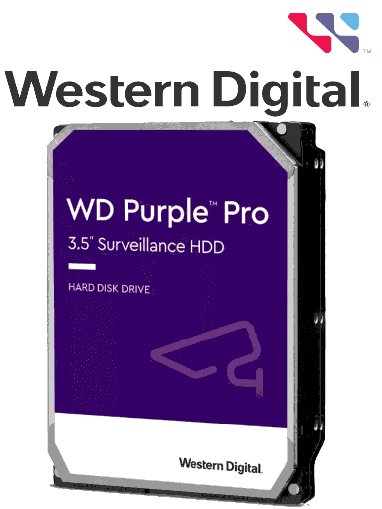 HDD WESTERN DIGITAL PURPLE PRO P/VIDEOVIGILANCIA 12TB 3.5" 7200RPM 512MB SATA (WD122PURP)