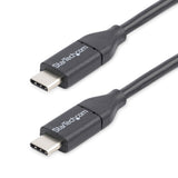 StarTech.com Cable de 0,5m USB-C de Carga - para Carga y Sincronización - PD de 60W y 3A - Cable USB 2.0 USB Tipo C de C