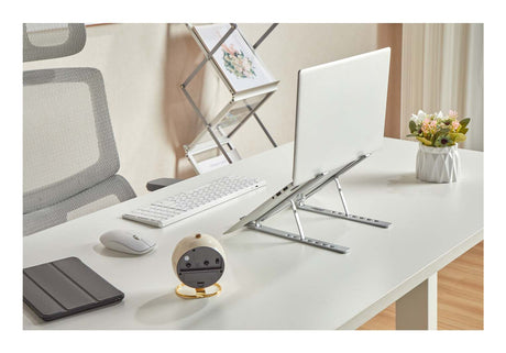 Manhattan 462617 Laptop Soporte para ordenador portátil Aluminio Aluminio, Silicona, Acero 39,6 cm (15.6")