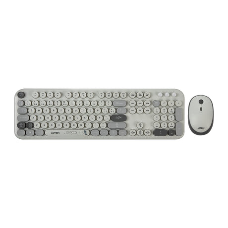 Acteck Creator Chic K-Colors MK485 teclado Ratón incluido Universal RF inalámbrico QWERTY Español Gris, Interruptor de m