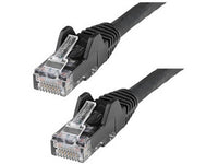 StarTech.com Cable Ethernet CAT6 de 5m - LSZH - Cable de Red de 10 Gigabits de 650MHz y PoE de 100W UTP sin Enganches (Snagless) con Alivio de Tensión - Negro - CAT 6 - ETL Cable Negro 5 m Cat6 U/UTP (UTP)