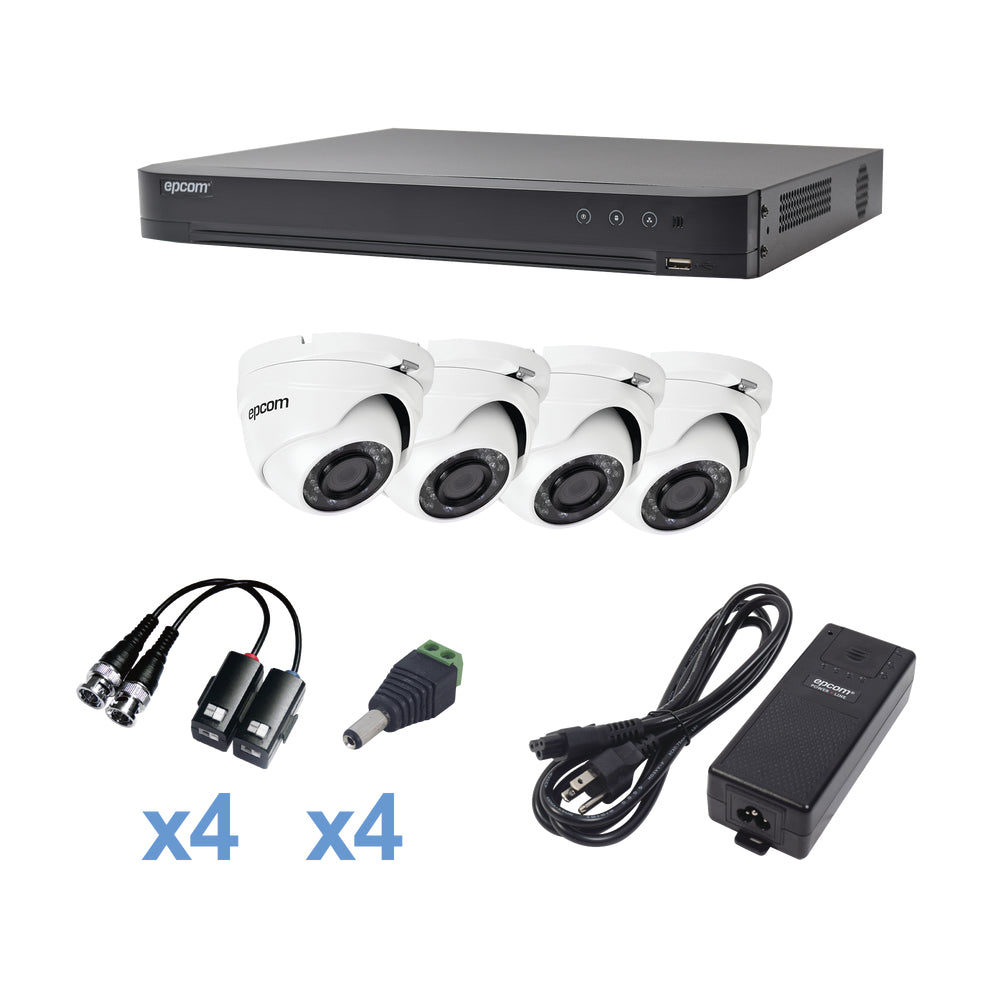 Epcom KEVTX8T4EW kit de videovigilancia Alámbrico 4 canales