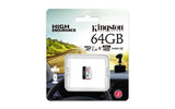 Kingston Technology High Endurance 64 GB MicroSD UHS-I Clase 10