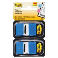 Banderitas 3M 680-BE2 Azul Estuche Doble con 50 c/u Caja C/6 Estuches